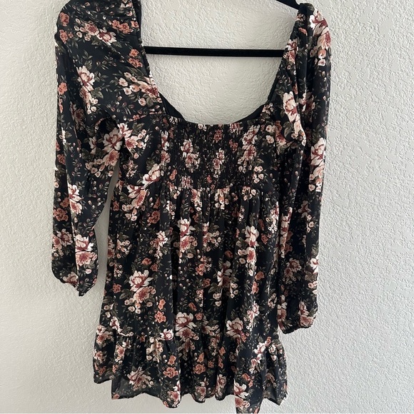 Abercrombie and Fitch long sleeve floral sweetheart Mini dress - Picture 5 of 6